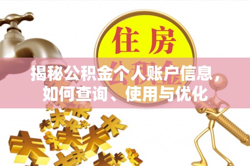 冬山揭秘公积金个人账户信息，如何查询、使用与优化