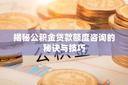 冬山揭秘公积金贷款额度咨询的秘诀与技巧