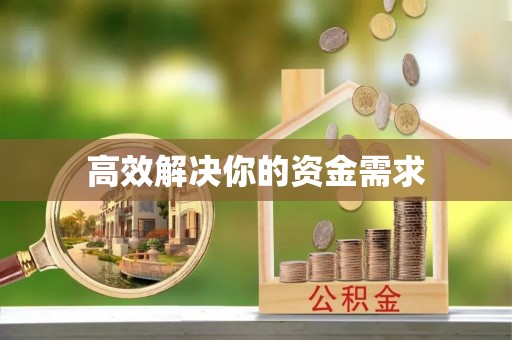 冬山高效解决你的资金需求