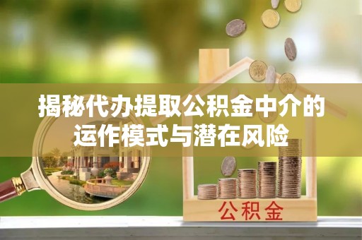 冬山揭秘代办提取公积金中介的运作模式与潜在风险