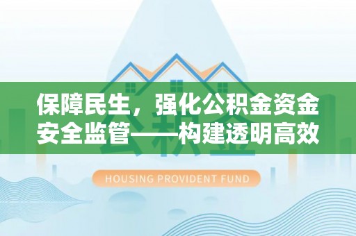 冬山保障民生，强化公积金资金安全监管——构建透明高效的管理体系