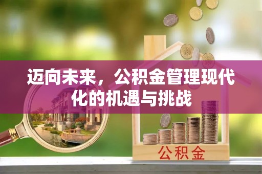 冬山迈向未来，公积金管理现代化的机遇与挑战